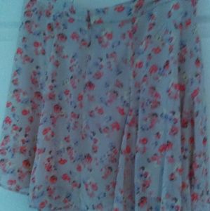 A Beautiful BCBG floral silk skirt..